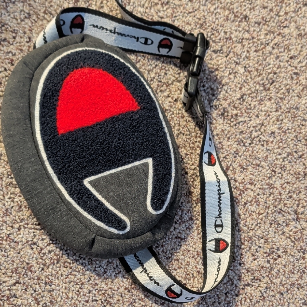 Champion Black and Red Logo Crossbody Bag